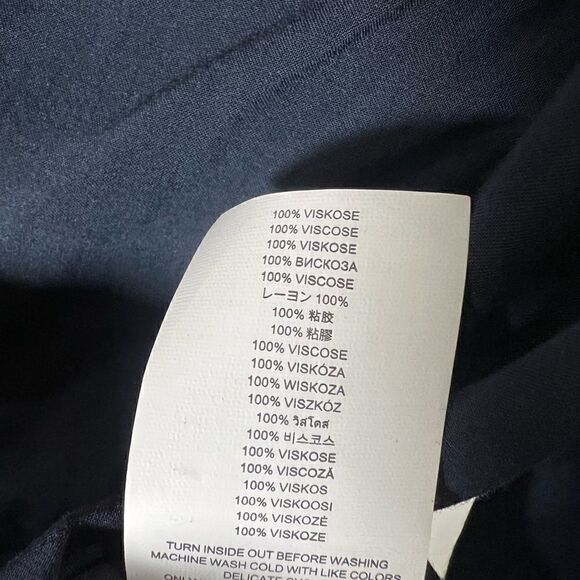 Michael Kors button down tie blouse navy blue size XS - Picture 12 of 12